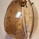 70s painted smoked glass and brass hanging lamp