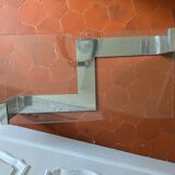 Chrome and glass coffee table from the 1970s.