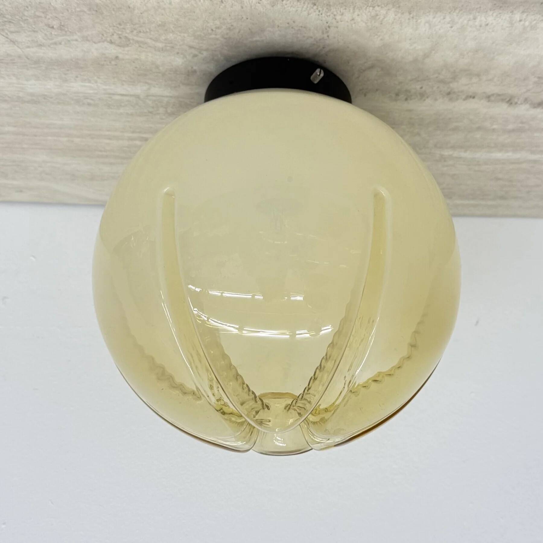 Mid-century Italian glass ceiling lamp, 1970s