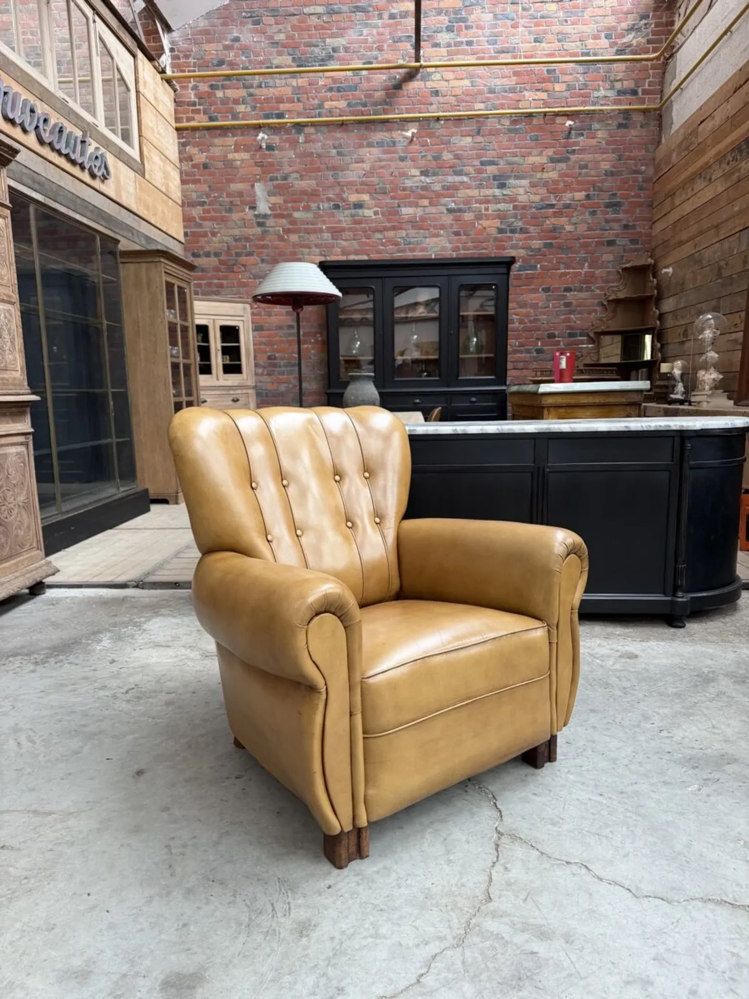 1950s leather armchair
