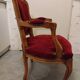 Ancien fauteuil style Louis Philippe bois velours