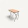 Table d’appoint vintage ‘hairpin legs’, rénovée