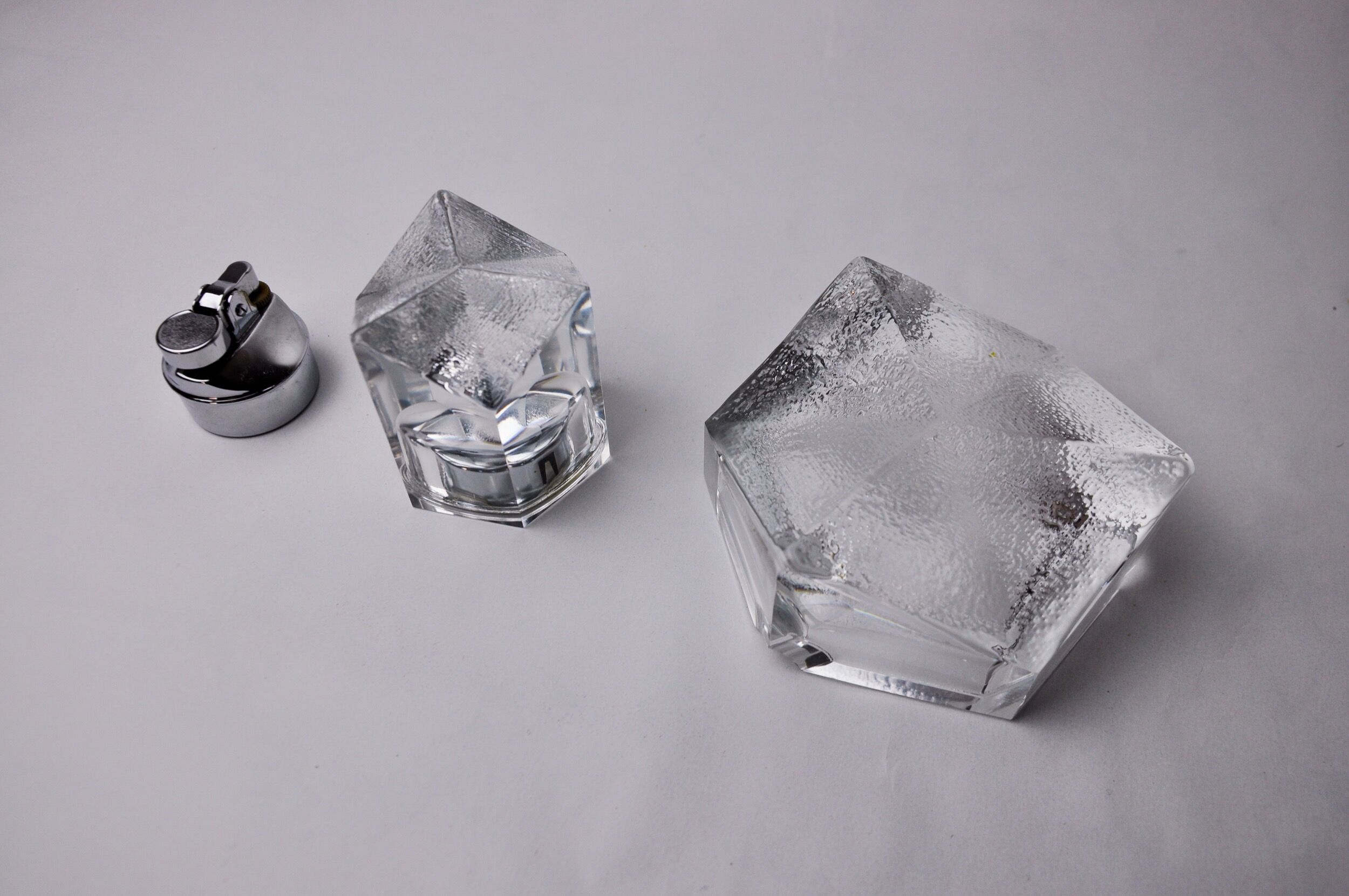 Lighter and ashtray by Antonio Imperatore, murano glass, Italy, 1970