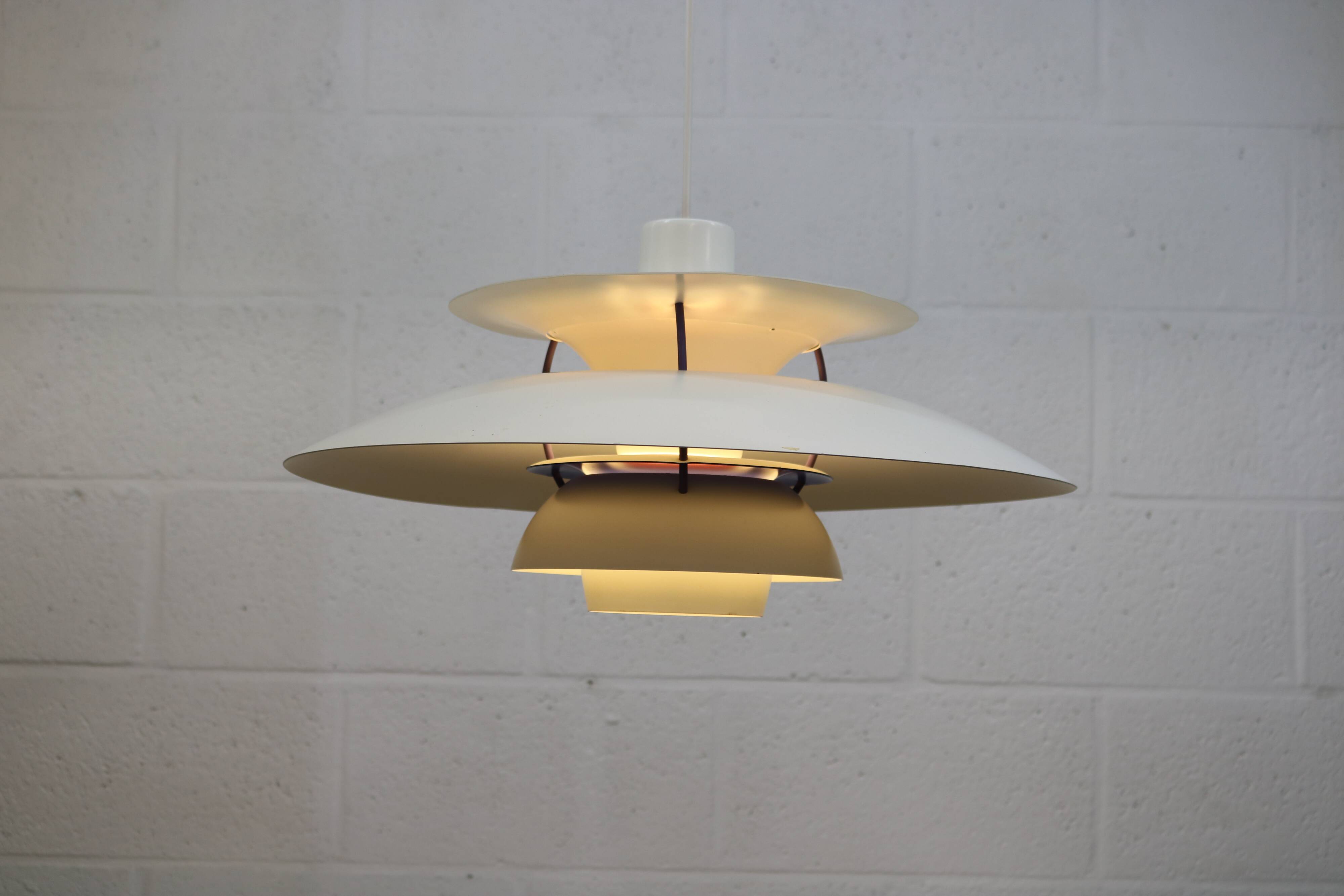 The genuine Danish item - PH5 pendant - original white colour - Louis Poulsen