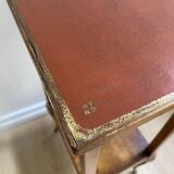 Small bedside table, nightstand, two-top ash plant stand with discreet drawer