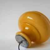 Suspension en opaline jaune avec arc en métal, Design, 1970
