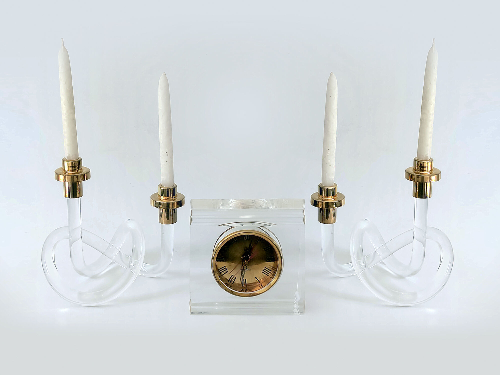 candlestick set & clock Dorothy C. Thorpe