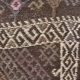 Tapis Kilim Oushak surdimensionné à motif floral vintage sku1866