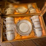 6 cups and saucers porcelain Bacary