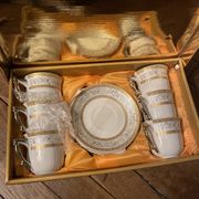 6 tasses et soucoupes porcelaine Bavary