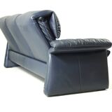 3-seater Leather Sofa Lugano by Erpo Int., Design 1985