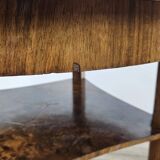 Art Decò Round Walnut Coffee Table