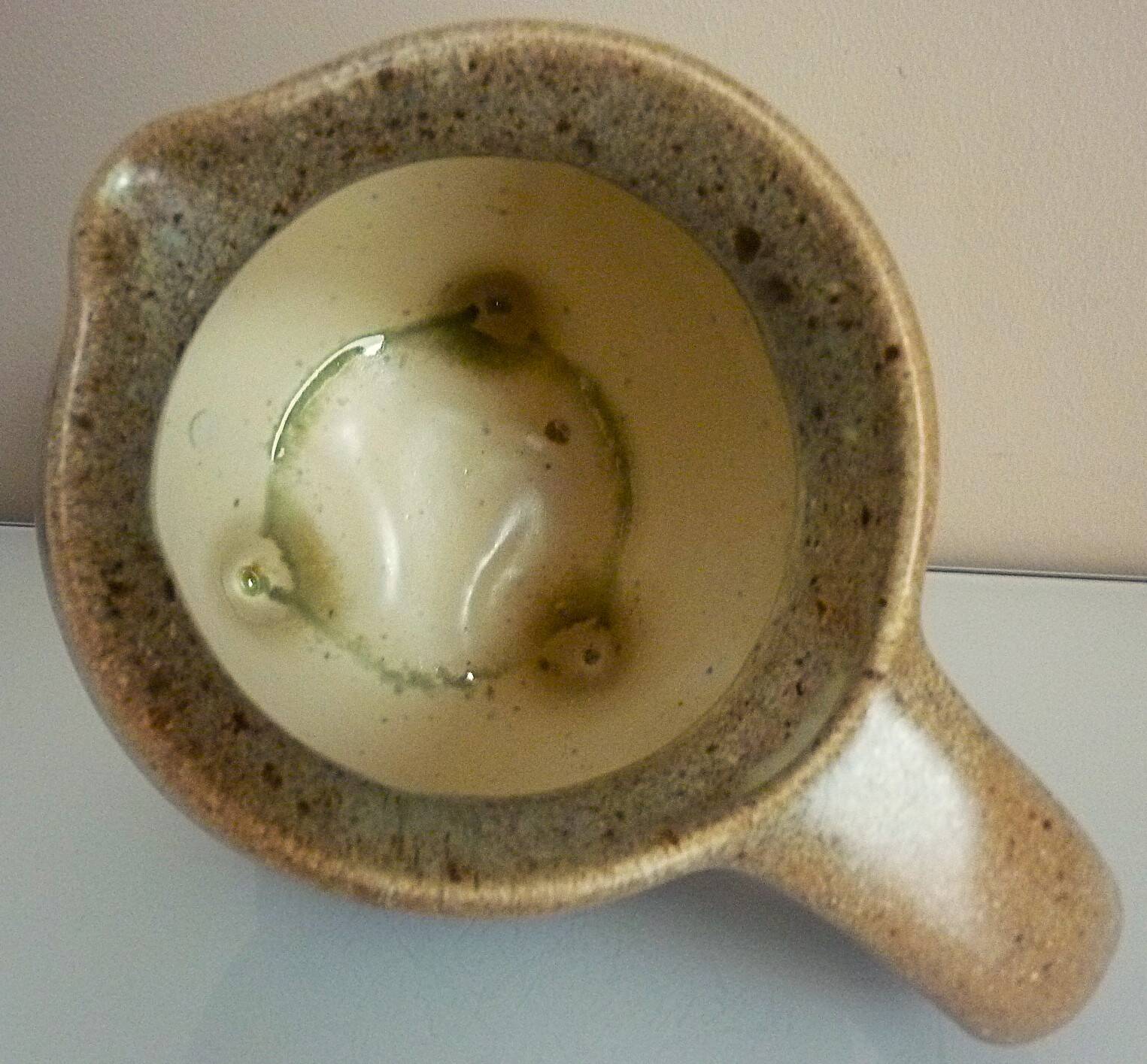 Tripod pitcher in glazed ceramic, signed Périgord pottery, 1950s/1960s
