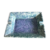 Cendrier en porcelaine moderniste laure japy rectangulaire nuances bleu/vert