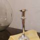 Silver metal candle holder