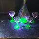 Carafe and its 4 shot glasses, urane uralin