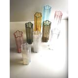 Rectangular “tronchi” murano glass chandelier