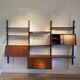 Bibliothèque système mural scandinave vintage "Kristen" de Louis Van Teeffe