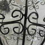 Vintage blown glass lantern suspension in Venetian style, evoking the