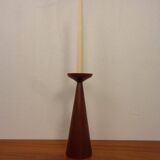 Large teak candleholder from Anri Form, Italy, 1960s.