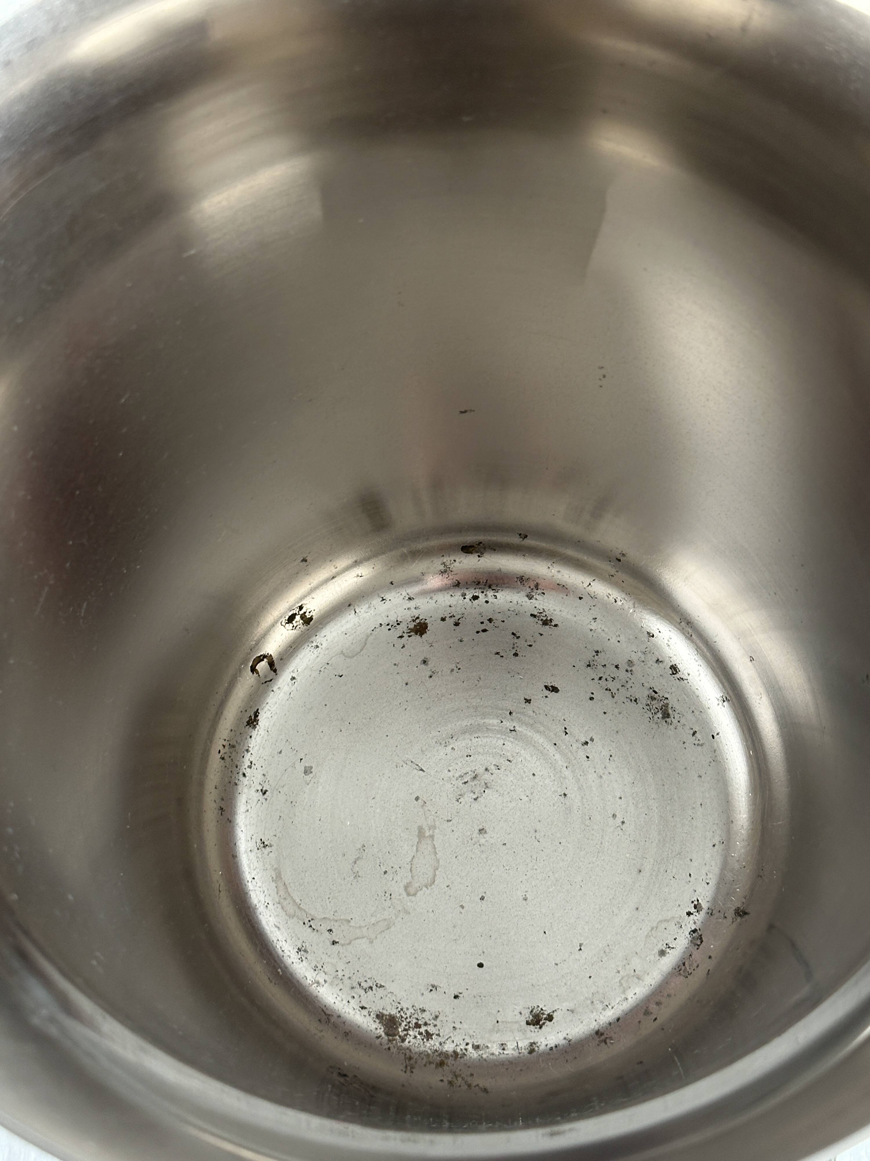 Shiny metal champagne bucket