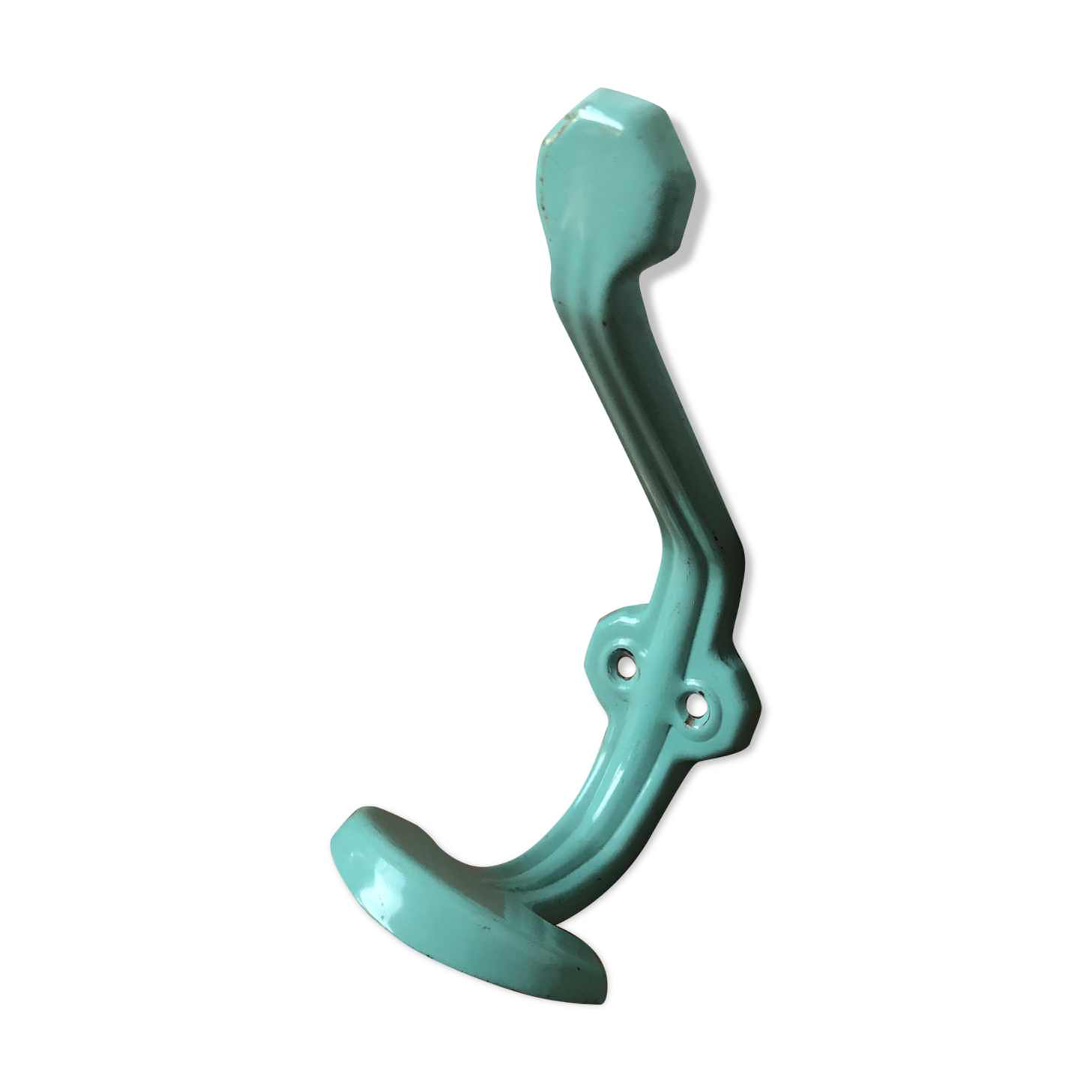 Vintage enamelled metal hook