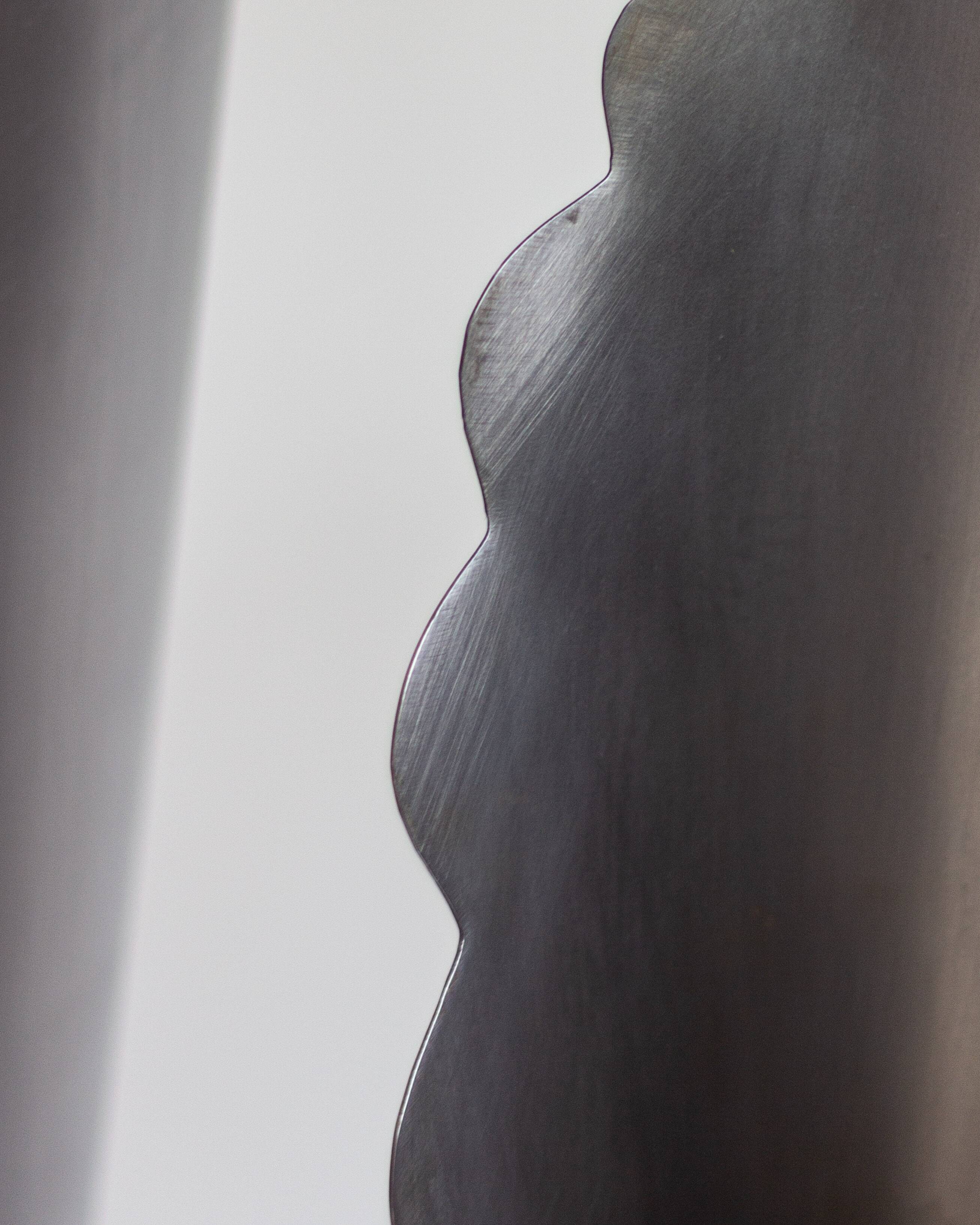 Pair of brushed steel lamps⎮60s, 70s