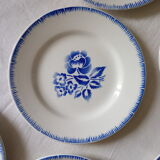 10 old dessert plates, iron earth, Digoin