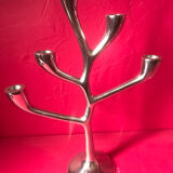 Organic vintage aluminum candlesticks