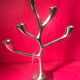 Organic vintage aluminum candlesticks