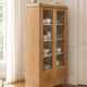 Charming vintage display cabinet from the 1950s in natural wood.