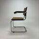 Fauteuil Cesca noir de fabrication italienne, années 1970