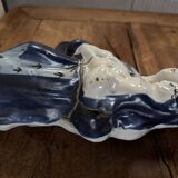 Virgin and Child, 18th century, blue background, ermine decoration