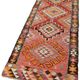 Turkish Handwoven Vintage Herki Kilim 100 cm x 345 cm