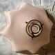 Vintage scalloped opaline pendant light