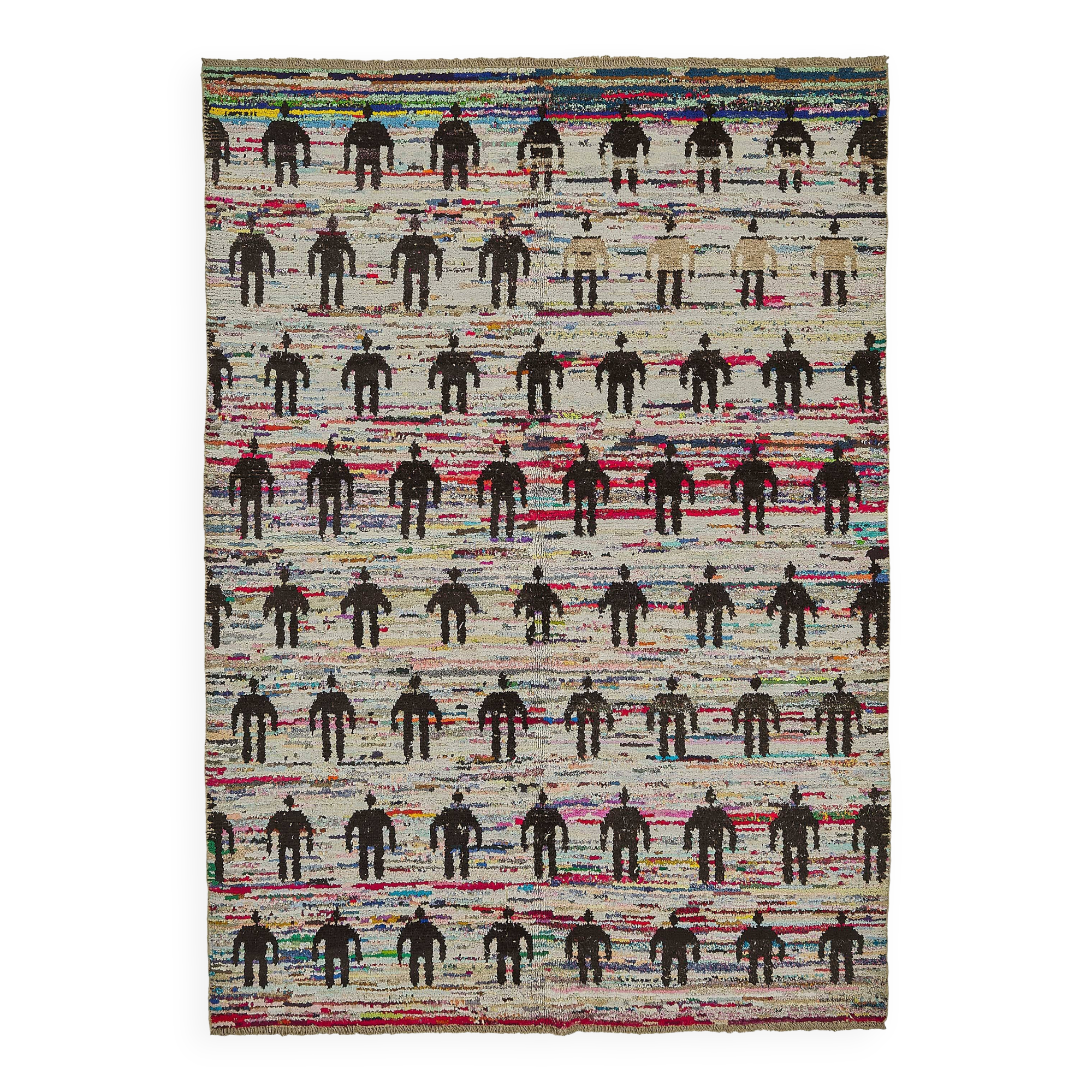 Handwoven Turkish Recycled Boho Rug 210 cm x 307 cm