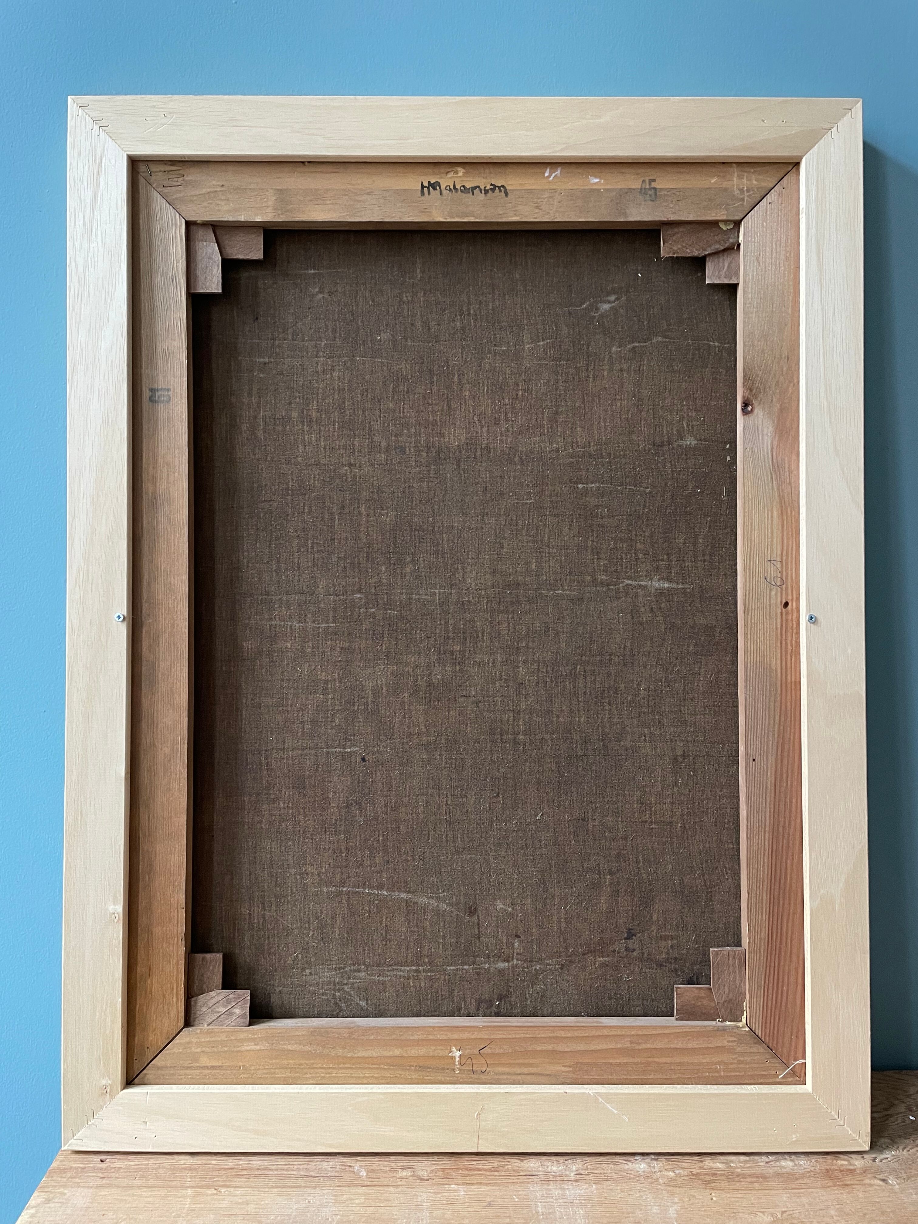 Old painting by Henri Malençon les Cyclamens circa 1940