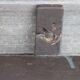 Old workshop wall shelf