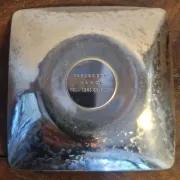 Nordon ashtray/trinket dish, hammered steel, 1970s 1980s