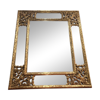 Miroir doré à parclose belge