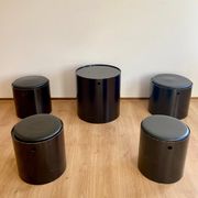 Lot de 5 tabourets et table d’appoint par Verner Panton, 1965