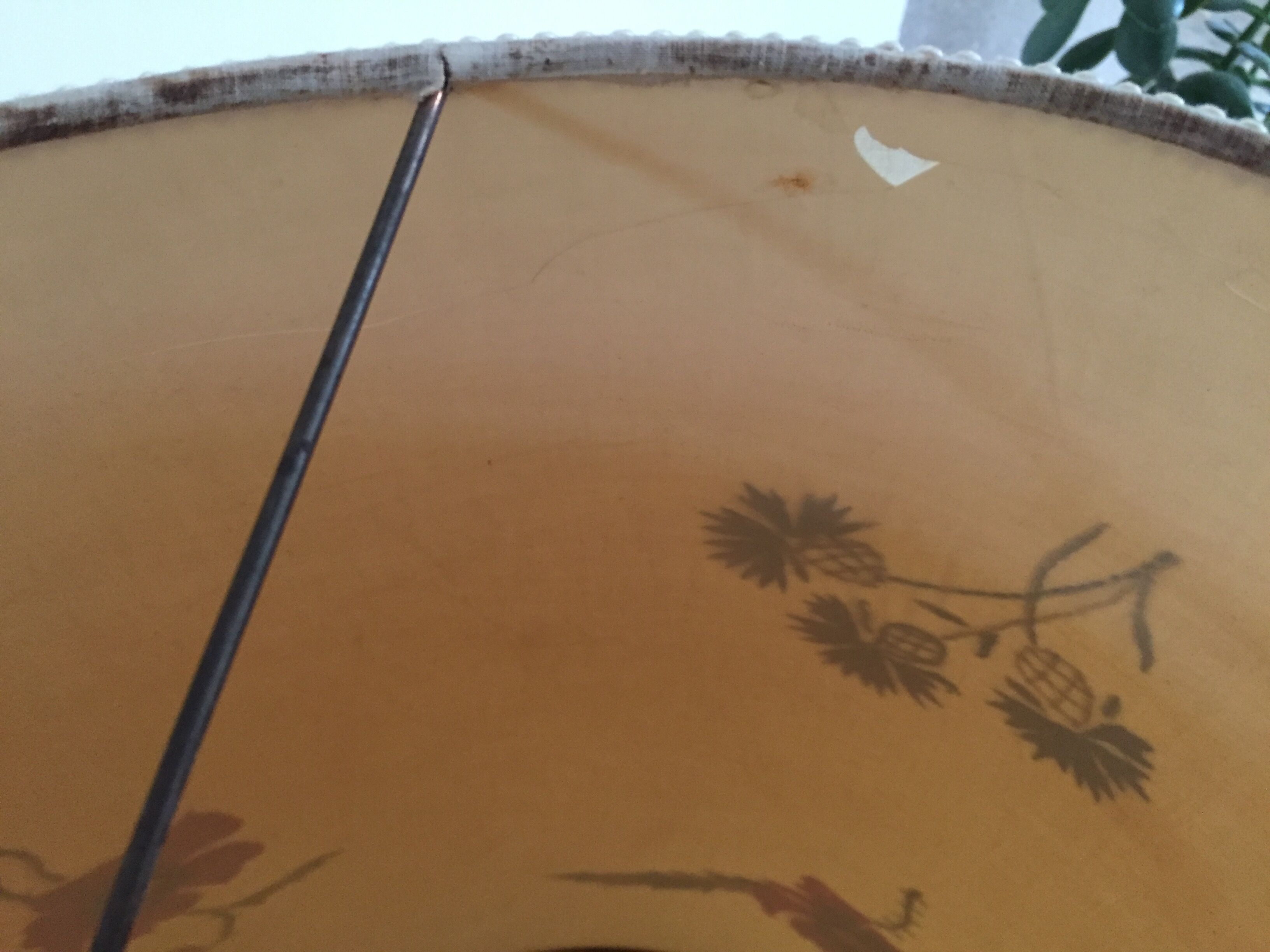 Handmade vintage oval lampshade