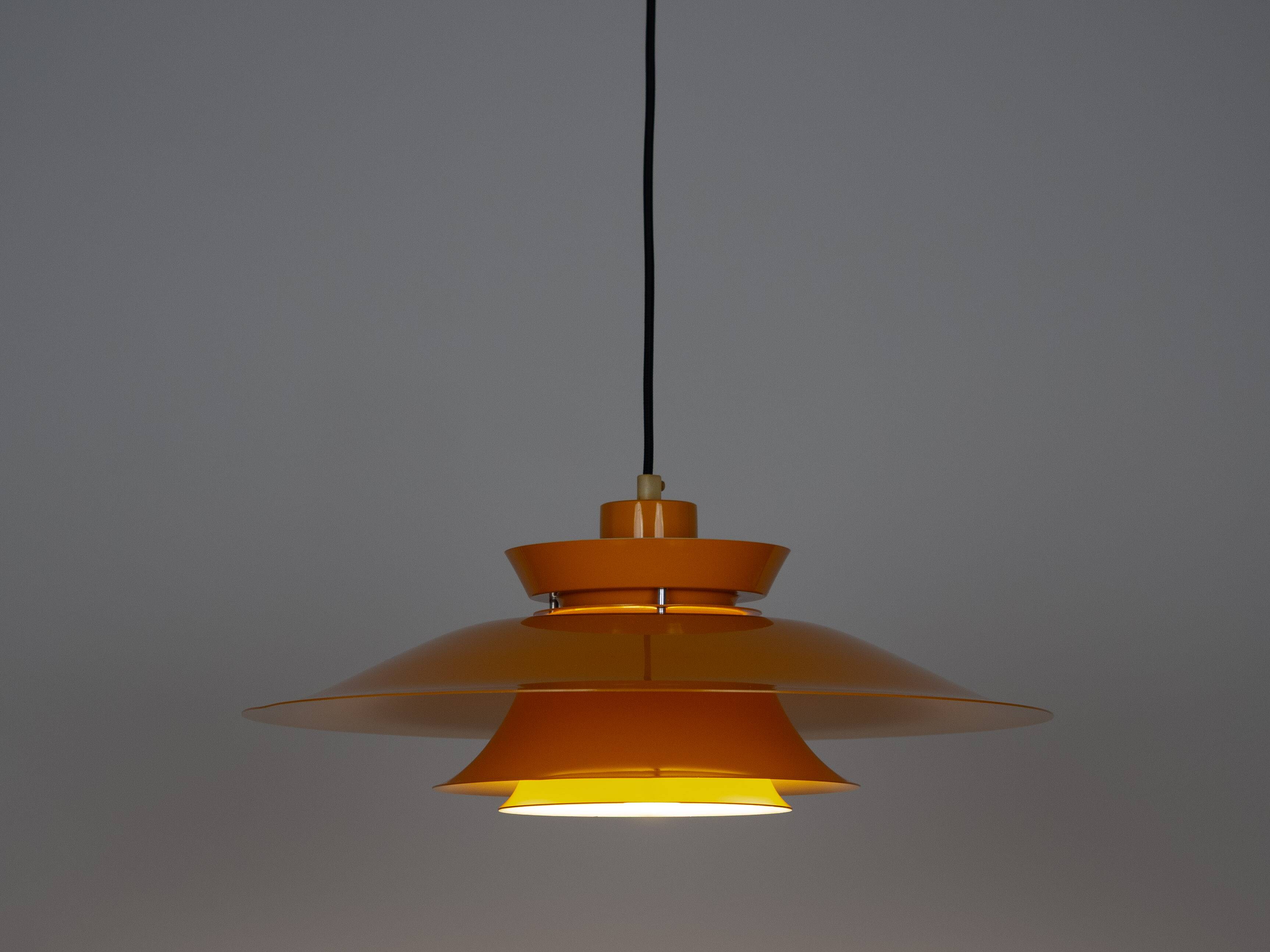 Danish vintage pendant lamp by Bent Nordsted, Lyskaer, 1980s