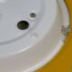 Vintage "sun" ceiling light Massive Belgium in opaline glass and lacquered wood.