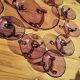 Rare amethyst blown glass cream service tripod - 13 pieces - Condition