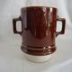 Vintage brown glazed ceramic teapot or herbal teapot