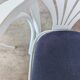Ensemble de 6 chaises de salle à manger vintage en bois courbé blanc / fauteuil de style Thonet des années 1970