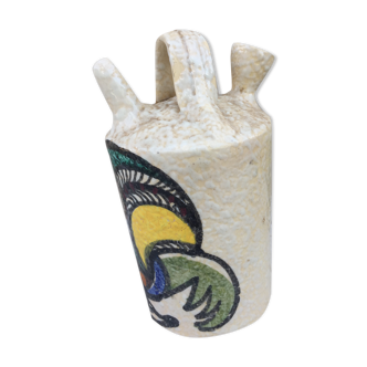 Cruche gargoulette motif coq