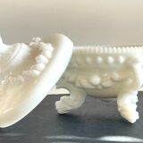 Vintage opaline glass candy dish