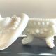 Vintage opaline glass candy dish